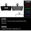 Brzdové doštičky Galfer G1652 - Avid, Sram Brzdové doštičky Galfer G1652 - Avid, Sram