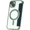 Diárové puzdro na Apple iPhone 13 Pro Smart Chrome Mag zelené Diárové puzdro na Apple iPhone 13 Pro Smart Chrome Mag zelené