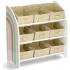 Zeller regál s 9 látkovými boxmi motív dúha 65x30x64cm Zeller regál s 9 látkovými boxmi motív dúha 65x30x64cm