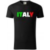 Italy Nápis - Tričko z organickej bavlny - L ( Čierna ) Italy Nápis - Tričko z organickej bavlny - L ( Čierna )