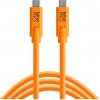 Tether Tools CUC15-ORG-358493 USB-C to USB-C, 4,6m, oranžový Tether Tools CUC15-ORG-358493 USB-C to USB-C, 4,6m, oranžový