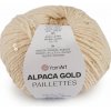 Pletacia priadza Alpaca Gold s flitrami 50 g - (9302) béžová svetlá Pletacia priadza Alpaca Gold s flitrami 50 g - (9302) béžová svetlá