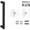 FT - MADLO kód K02 Ø 25 mm SP ks Rozteč madla: 600 mm, Dĺžka: 625 mm, Rozmer profilu madla: Ø 25 mm CIM - čierna matná (FNO) FT - MADLO kód K02 Ø 25 mm SP ks Rozteč madla: 600 mm, Dĺžka: 625 mm, Rozmer profilu madla: Ø 25 mm CIM - čierna matná (FNO)