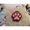 JACKETS TO GO nášivka K9 psia labka plastová velcro ČERVENÁ