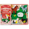 Drevené chunky puzzle farma MELISSA & DOUG Drevené chunky puzzle farma MELISSA & DOUG