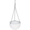 VEYRA Závesný samozavlažovací kvetináč ratanový biely 22 cm VEYRA Závesný samozavlažovací kvetináč ratanový biely 22 cm