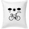 Cyklista za každého počasia - Vankúš 50x50 - 50x50 - Vrátane výplne ( Biela ) Cyklista za každého počasia - Vankúš 50x50 - 50x50 - Vrátane výplne ( Biela )