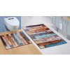 Bellatex koupelnová předložka 3D tisk sada bez výkroje Dřevěná podlaha - 60x100 60x50cm