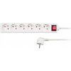 Prodlužovací kabel 3 x 1 mm2, 5 m, 6 zásuvek, vypínač Prodlužovací kabel 3 x 1 mm2, 5 m, 6 zásuvek, vypínač