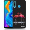 Picasee silikónový čierny obal pre Huawei P30 Lite - Flamingos pár Picasee silikónový čierny obal pre Huawei P30 Lite - Flamingos pár