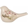 Clayre & Eef Béžová keramická dekorácia vtáčik s lúčnymi kvetmi Flowers of Love S - 16*7*9 cm - Clayre & Eef Clayre & Eef Béžová keramická dekorácia vtáčik s lúčnymi kvetmi Flowers of Love S - 16*7*9 cm - Clayre & Eef