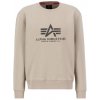 Alpha Industries mikina pánska bez kapucne Basic Sweater CARBON vintage sand Veľkosť: 3XL, Farba: hnedá, piesková Alpha Industries mikina pánska bez kapucne Basic Sweater CARBON vintage sand Veľkosť: 3XL, Farba: hnedá, piesková