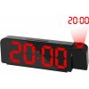 E-CLOCK GH3108 LED budík, digitálne hodiny s projekciou, čierna