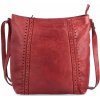 Noelia Bolger kožená crossbody kabelka so vzorom- červená 2029