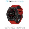 FixPremium - Dvojfarebný Silikónový Remienok pre Garmin (QuickFit 26mm), červený FixPremium - Dvojfarebný Silikónový Remienok pre Garmin (QuickFit 26mm), červený