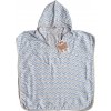 XKKO BMB Scandinavian Chevron Bambusové pončo baby blue 1