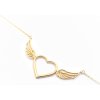 Šperk Holíč Zlatý náhrdelník so srdiečkom s krídlami ZNH27
