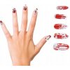 Umelé nechty tipy zakrivené krvavé stopy Halloween Karneval 10 ks Umelé nechty tipy zakrivené krvavé stopy Halloween Karneval 10 ks