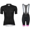 Force PURE čierny dámsky cyklistický dres + Force STRIPE LADY čierno-ružové cyklokalhoty - S Force PURE čierny dámsky cyklistický dres + Force STRIPE LADY čierno-ružové cyklokalhoty - S