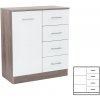 Príborník Miami 1 dvere 4 zásuvky 80x92 cm biely dub york Príborník Miami 1 dvere 4 zásuvky 80x92 cm biely dub york