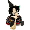 Drevená figúrka na pružinke - Bosorka s čiernym klobúkom I. Drevená figúrka na pružinke - Bosorka s čiernym klobúkom I.