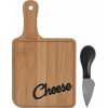 Excellent Houseware Sada na krájanie syrov Cheese bambus 20x12 cm