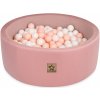 Baby Nellys Velvet suchý bazén púdrový 90x30 cm + 200 gulieček Baby Nellys Velvet suchý bazén púdrový 90x30 cm + 200 gulieček