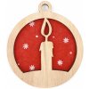 Libelula Drevená vianočná ozdoba s vianočným motívom 10 Farba: Červená Libelula Drevená vianočná ozdoba s vianočným motívom 10 Farba: Červená