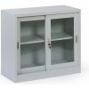 Kovová policová skriňa s presklenými posuvnými dverami, demontovaná, 900 x 800 x 400 mm Kovová policová skriňa s presklenými posuvnými dverami, demontovaná, 900 x 800 x 400 mm