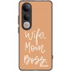 Picasee silikonový černý obal pro Vivo V50 Lite 5G - Boss Mama Picasee silikonový černý obal pro Vivo V50 Lite 5G - Boss Mama