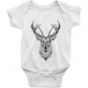 Jeleň kresba - Body dojčenské s krátkym rukávom - Krátký r. 12-18 mes ( Biela ) Jeleň kresba - Body dojčenské s krátkym rukávom - Krátký r. 12-18 mes ( Biela )