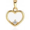 Brilio Zlatý prívesok s kubickým zirkónom Srdce 14 673.121ZIR