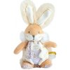 Doudou plyšový zajačik s hrkálkou a úchytom na cumlík 21 cm, biely Doudou plyšový zajačik s hrkálkou a úchytom na cumlík 21 cm, biely