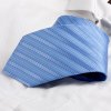 Chairman style Ansell Light Blue pánská kravata polyester s proužkem