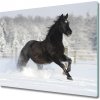 Sklenená doska na krájanie Kone cválal v snehu 60x52 cm Sklenená doska na krájanie Kone cválal v snehu 60x52 cm