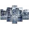Sablio Obraz - 5-dílný Nočný New York - 125x90 cm Sablio Obraz - 5-dílný Nočný New York - 125x90 cm