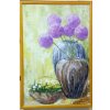 Zátišie,Cesnak a chryzantémy,Marta Augustínska,originálny,ručne maľovaný obraz M (do veľkosti 65x65cm) Fialová Zátišie,Cesnak a chryzantémy,Marta Augustínska,originálny,ručne maľovaný obraz M (do veľkosti 65x65cm) Fialová