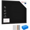 Allboards Černá křídová tabule 100 × 80 cm ČERNÝ lakovaný dřevěný rám + DÁREK, TB108BK