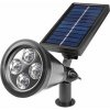 Záhradný LED solárny reflektor 2W studený IP65 súmrakový senzor Záhradný LED solárny reflektor 2W studený IP65 súmrakový senzor