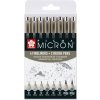 Sakura Pigma Micron Fineliner Technické perá Grey 8 ks Sakura Pigma Micron Fineliner Technické perá Grey 8 ks