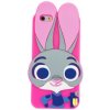 Puzdro gumené Apple iPhone 6/6S ružový zajac 3D PT Puzdro gumené Apple iPhone 6/6S ružový zajac 3D PT