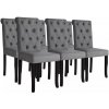 Jídelní židle 6 ks tmavě šedé textil Šedá 275151 Jídelní židle 6 ks tmavě šedé textil Šedá 275151
