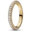 Prsteň PANDORA Pozlátený s radom pavé 50 162627C01-50 Prsteň PANDORA Pozlátený s radom pavé 50 162627C01-50