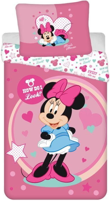 JERRY FABRICS MICRO obliečky Minnie Sweet like me Polyester mikrovlákno 140x200 70x90