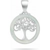 Brilio Silver Strieborný prívesok Strom života so zirkónmi a bielym opálom PT137W