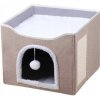 PELECH PRE MAČKU BÚDKA DOMČEK SKLADACIA ŠKRABADLO S GULIČKOU NA HRANIE BÉŽOVÁ PELECH PRE MAČKU BÚDKA DOMČEK SKLADACIA ŠKRABADLO S GULIČKOU NA HRANIE BÉŽOVÁ
