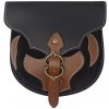 House of Warfare Kožená opasková brašna Iberia s aplikací, černohnědá House of Warfare Kožená opasková brašna Iberia s aplikací, černohnědá
