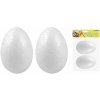 Vajíčko dekoračné polystyrénové 9 cm, 2ks