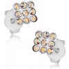 Šperky eshop - Náušnice zo striebra 925, trblietavý štvorček - dúhové krištáliky Swarovski I38.15 Šperky eshop - Náušnice zo striebra 925, trblietavý štvorček - dúhové krištáliky Swarovski I38.15