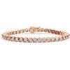 DF Dámsky tenisový náramok 6507 z ružového zlata, s laboratórnymi diamantmi L